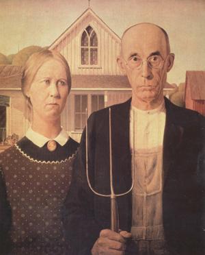 Grant Wood American Gothic (nn03) China oil painting art